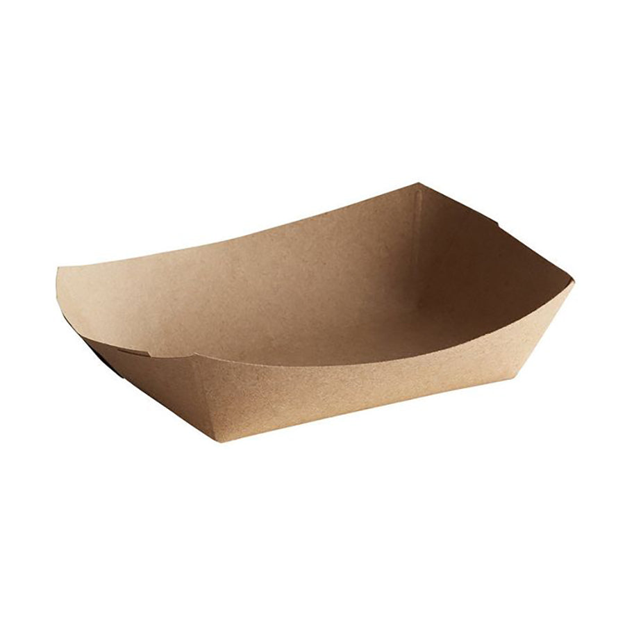 1 lb. Natural Eco-Kraft Paper Food Tray ( 1000 Pieces / Case )