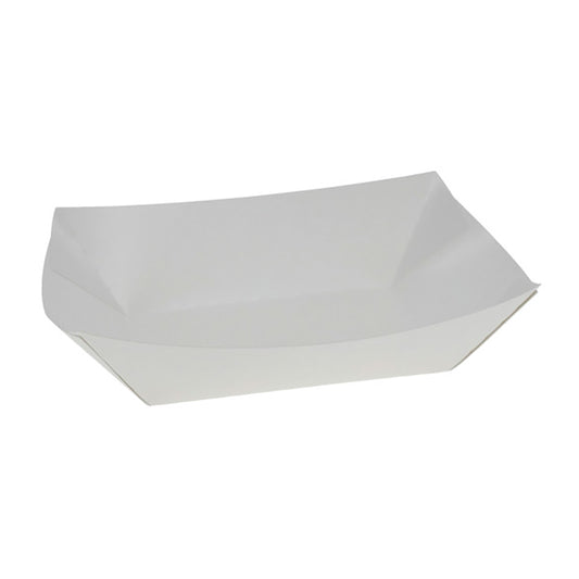 1 lb. White Paper Food Tray ( 1000 Pieces / Case )