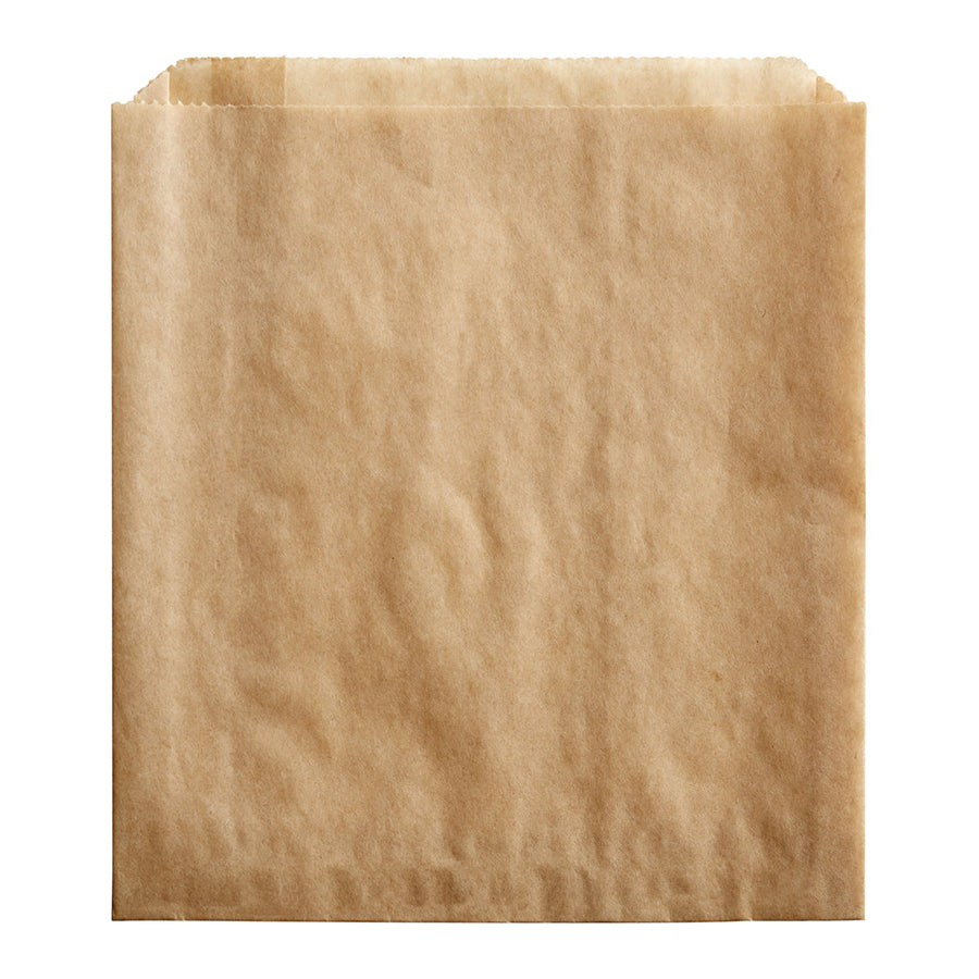 6" x 3/4" x 6 1/2" Extra Large Kraft Sandwich / French Fry Bag ( 500 Pieces / Case )