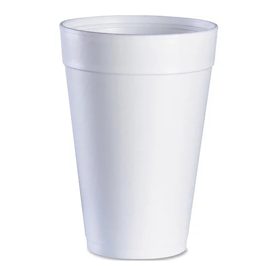 Dart 32AJ20 32 oz. White Foam Travel Cup - 400/Case