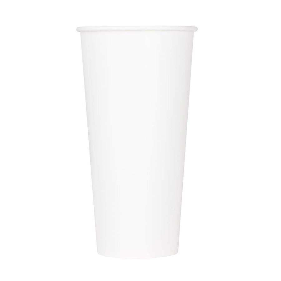 22 oz. White Poly Paper Cold Cup ( 1000 Pieces )
