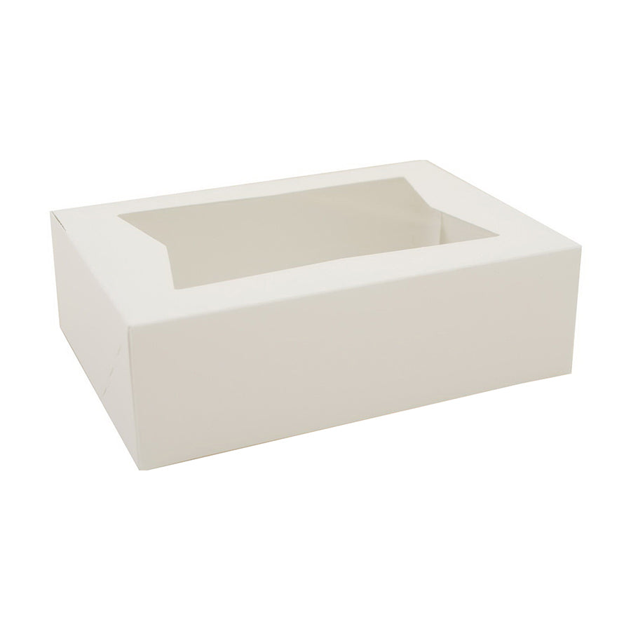 9" x 4" x 3 1/2" White Window Bakery Box ( 200 Pieces )
