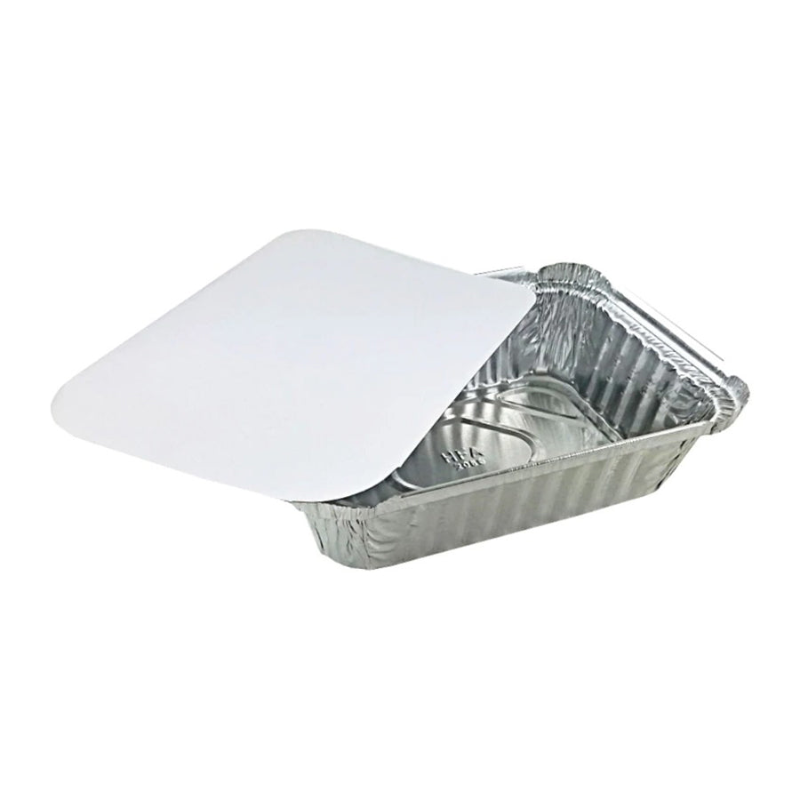 1 1/2 lb. Deep Oblong Foil Container with Board Lid