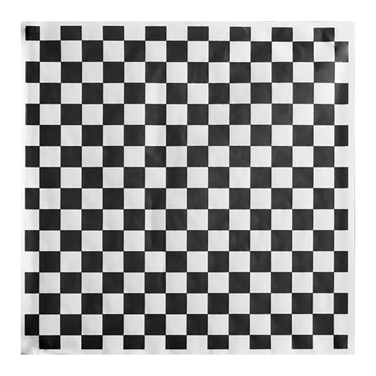 12" x 12" Black Check Basket Liner ( 5000 Pieces )
