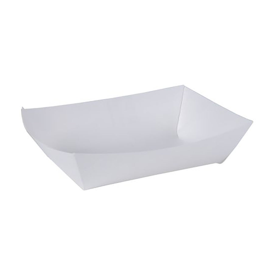 4 oz. White Paper Food Tray ( 1000 Pieces / Case )