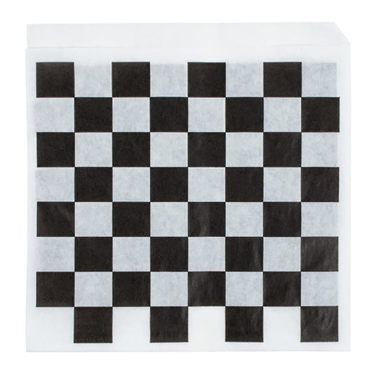 7" x 6 1/2" Black Wrap Paper Double Open Bag ( 5000 Pieces )