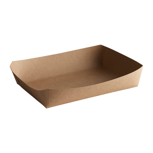 8 5/8" x 5 1/2" x 2" Kraft Carry Lunch Tray ( 500 Pieces / Case )