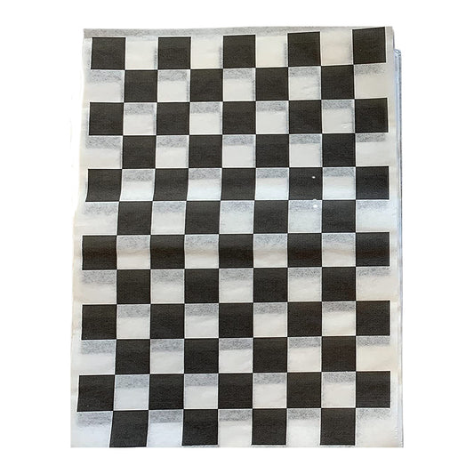 9" x 12" Black Check Basket Liner ( 5000 Pieces )
