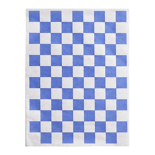 9" x 12" Blue Check Basket Liner ( 5000 Pieces )