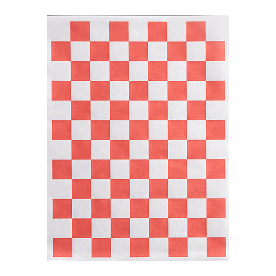 9" x 12" Red Check Basket Liner ( 5000 Pieces )
