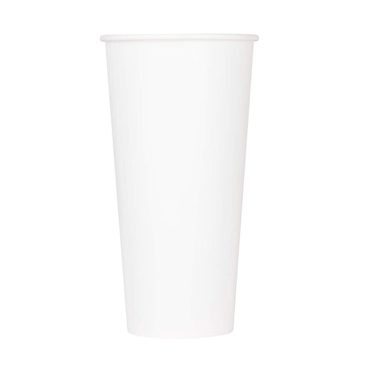 22 oz. White Poly Paper Cold Cup ( 1000 Pieces )